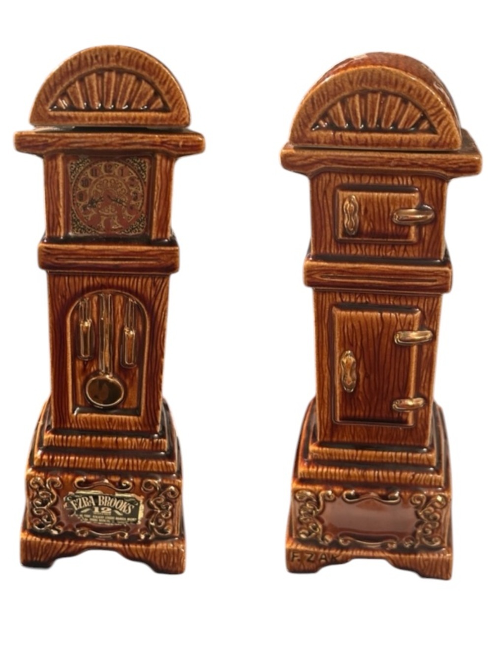 Vintage Ezra Brooks Grandfather Clock Whiskey Decanter